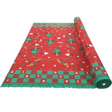 Imagem de Tecido Estampado Natalino 2m X 1,50m Leve Pra Toalha De Mesa - Sassari