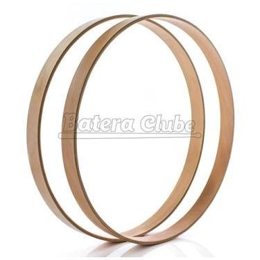 Imagem de Aros de Madeira para Bumbo 20¨ EdBatuk Drums com Borracha Protetora de Aro para o Pedal (Par)