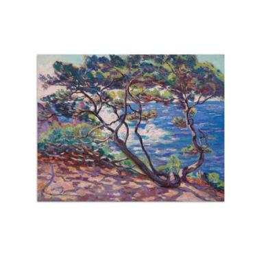 Imagem de Armand Guillaumin Famoso Arte de Parede Pôster-Impressões em Tela para sala de estar-Reprodução pinturas(Manhã 2) 60x80cm Sem Moldura