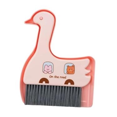 Imagem de Generic Mini escova de limpeza de vassoura e pá de lixo, ferramentas portáteis e fofas para limpeza de mesa, vassoura para teclado de mesa para casa, Rosa