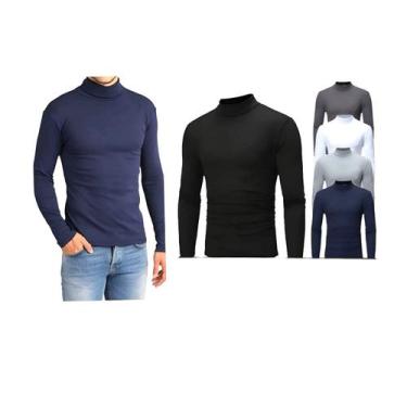 Imagem de Pacote de 6 camisetas masculinas de manga comprida polar dos Beatles p