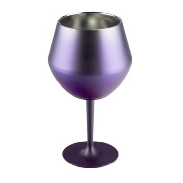 Imagem de Taça Copo Térmico De Aço Inoxidável 2 Em 1 14oz Para Gin Vinho Cerveja Drink Bebidas Para Festas De Fim De Semana Copo Cerveja Mantém Bebida Fresca E Seguro(Roxo)