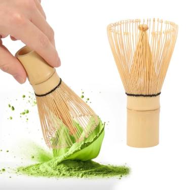 Imagem de Batedor Matcha de bambu feito à mão, 2 peças, 100 pontas, tradicional japonês, bambu, matcha, ideal para entusiastas de Matcha (2 batedores)