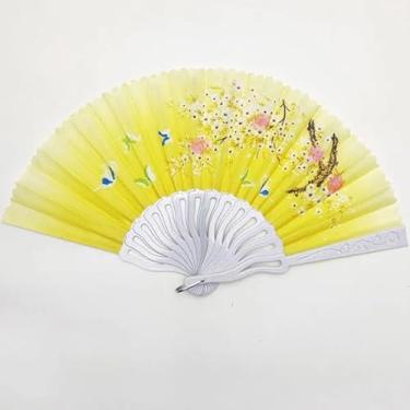 Imagem de Leque De Mão Grande Kung Fu Tai Chi Apresentação Dança(Amarelo)