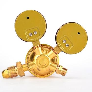 Imagem de Karlak 60 WX YQE-03 Medidor de Acetileno Medidor de Pressão de Acetileno de Gás Com Cobre de para Kit de Corte de Soldagem Com Tocha de Gás G5/8 CGA580, (60# exportação de acetileno 5/8 dentes