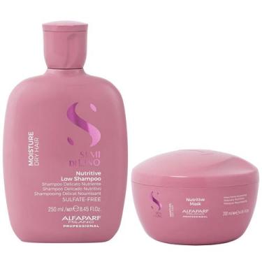 Imagem de Kit Alfaparf Semi Di Lino Moisture - Shampoo 250ml + Máscara 200ml