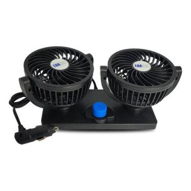 Imagem de Ventilador Automotivo Duplo 12v Ajustável 2 Velocidade Diâmetro 11 Cm 