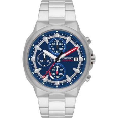 Imagem de Relógio Orient Masculino Ref: Mbssc282 D1sx Solar Cronógrafo Prateado