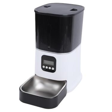 Imagem de Jiawu Distribuidor de Alimentos Secos para Animais de Estimação Cronometrado 6L, Alimentador Automático para Gatos Com Tela LCD, Modo de Fonte de Alimentação Dupla Alimentadores