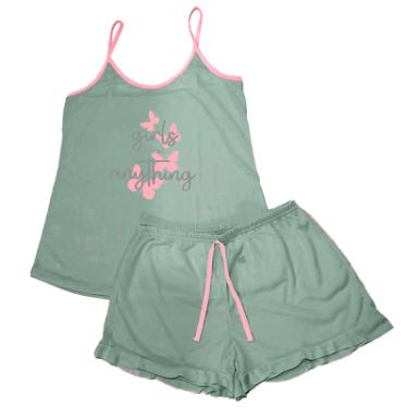 Imagem de SHORTS DOLL ALCINHA GIRLS BASIC+, EM MALHA POLIESTER COM VISCOSE, REFERENCIA K430 NA COR VERDE GG