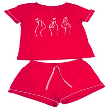 Imagem de SHORTS DOLL MC/FRISO BASIC+, EM MALHA POLIESTER COM VISCOSE, REFERENCIA K426 NA COR CEREJA P