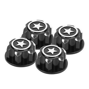 Imagem de 4pcs tampa do cubo da roda de carro RC, tampa do cubo da roda RC, para carro RC carro(Preto)