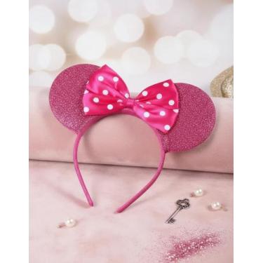 Imagem de Tiara Arquinho Orelhas Da Minnie Acessório Infantil - Ja Brasil, Pink