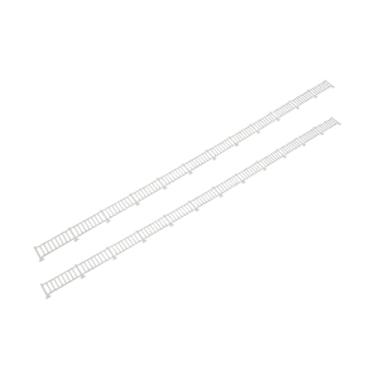 Imagem de YIJU Conjunto de 2 peças de cercas para maquetes de trens, brancas, para montagem própria, guarda-corpo ferroviário para cenários e maquetes, Escala 1:50