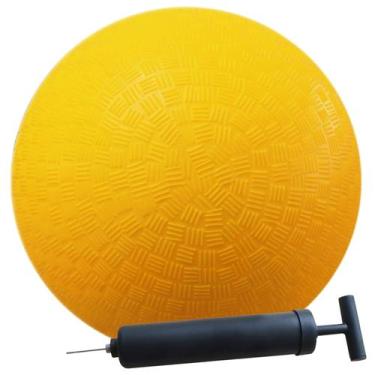 Imagem de Bola de playground AppleRound 21,6 cm com bomba de ar Yellow Dodgeball