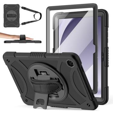 Imagem de Hogenl Capa para Samsung Galaxy Tab A9 Plus com protetor de tela/suporte giratório de 360°/alça de ombro/alça de mão, capa robusta de corpo inteiro para Galaxy Tab A9+ Plus 11 polegadas lançado em
