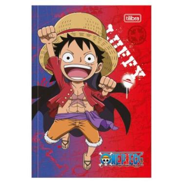 Imagem de Caderno Brochura Pequeno Tilibra One Piece 80 Folhas  Oficial, Capa Du