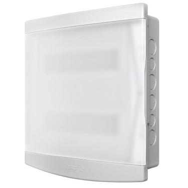 Imagem de Quadro de Distribuição de Embutir 18/24 para Disjuntor com Barramento Porta Transparente com Bolsa - 33048556 - TIGRE