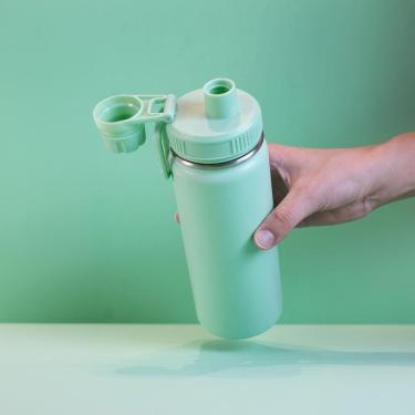 Imagem de Garrafa Térmica Inox 780ml Verde Moderno Com Alça E Bico - Ideal Para Bebidas Em Movimento