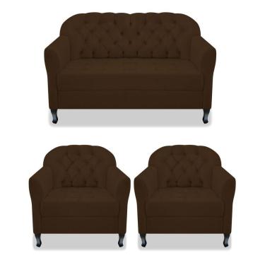 Imagem de Kit Namoradeira E 02 Poltrona Julia A02 Corano Marrom