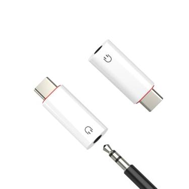 Imagem de Adaptador de áudio USB C para 3,5 mm para iPhone 16 15 Pro Max para Apple (pacote com 2) Fone de ouvido AUX Jack Dongle compatível com Samsung Galaxy S25 S24 DAC acessórios de carro com fio para iPad