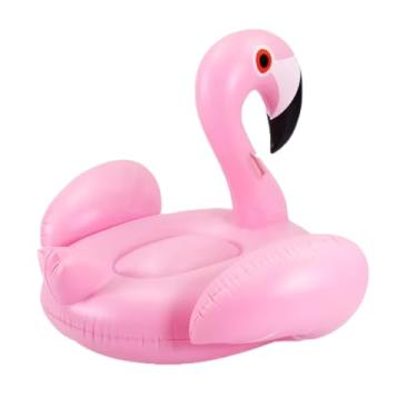Imagem de Boia Inflavel Gigante Bote Flamingo Rosa 150x105cm, Ilha Flutuante Piscina Praia Verão, Bóia Grande Adulto para 2 Pessoas, Flutuador Resistente e Divertido