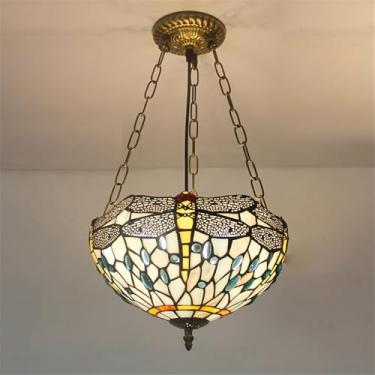 Imagem de Luminária pendente contemporânea de vidro colorido com LED, estilo americano luxuoso e criativo, para sala de estar, restaurante, quarto, hotel, casa de campo, corredor, café, bar ou escada