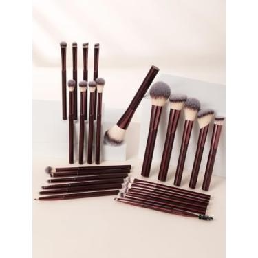 Imagem de 25 conjuntos de pincéis de maquiagem macios ao toque, pincéis de maquiagem em pó, pincel de blush, pincel de sombra para maquiagem diária no rosto