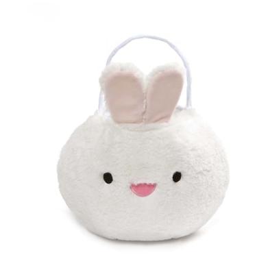 Imagem de GUND Cesta de pelúcia coelhinho da páscoa de pelúcia, branca, 17,78 cm (7")