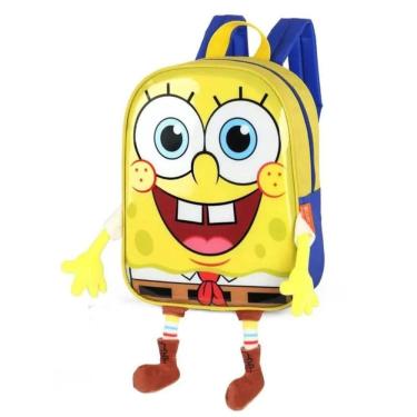 Imagem de Mochila Bob Esponja Escolar Infantil Masculina Costa Amarelo