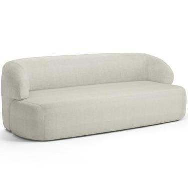 Imagem de Sofá 2 Lugares Curvo Orgânico Para Sala Living 150cm Barolo L06 Linho Cru - Lyam Decor