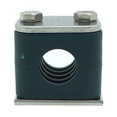 Imagem de Braçadeira de tubo de polipropileno hidráulico série padrão STAUFF de diâmetro externo de 50,8 mm, com placa de base superior SS316 de aço inoxidável e parafusos hexagonais métricos