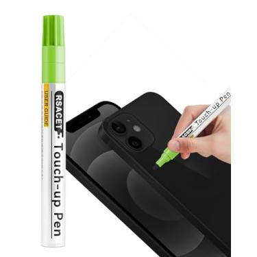 Imagem de Caneta de tinta de retoque SP67 preta para iPhone 12/12 Mini - Correspondência de cor exata para arranhões na moldura, kit de reparo de arranhões de secagem rápida com ponta de substituição, fácil