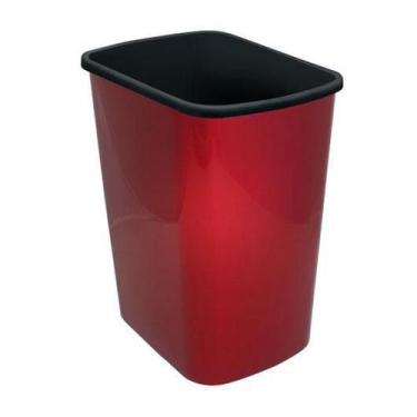 Imagem de Lixeira Cesto Sem Tampa 9 Litros Label Metalizado 25465 - Arqplast, 9 