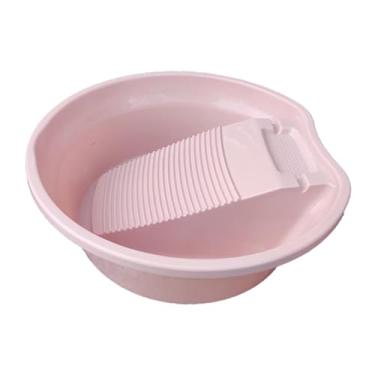 Imagem de ＫＬＫＣＭＳ Bacia de lavatório para lavar as mãos roupas banheira conveniente bacia de lavanderia para lavanderia para camisa ao ar livre roupa interior casa, ROSA