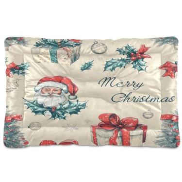 Imagem de SEHANY Cama de Natal para cães e gatos com fundo antiderrapante, cama de canil, colchão macio para animais de estimação, lavável, para cães pequenos, médios e grandes, gatos, 91 x 61 cm