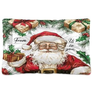 Imagem de SEHANY Cama de Natal para cães e gatos com fundo antiderrapante, cama de canil, colchão macio para animais de estimação, lavável para cães pequenos, médios e grandes, gatos, 45,7 x 61 cm