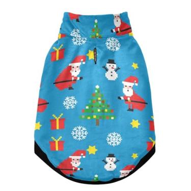 Imagem de SEHANY Casaco de Natal para cães pequenos, superquente à prova de vento, jaqueta de inverno macia e aconchegante para animais de estimação, moletom para clima frio de neve com furo de trela, P