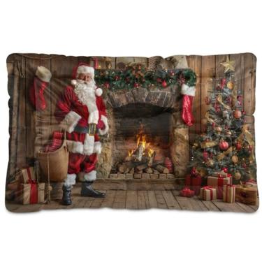 Imagem de SEHANY Cama de Natal para cães e gatos com fundo antiderrapante, cama de canil, colchão macio para animais de estimação, lavável, para cães pequenos, médios e grandes, gatos, 91 x 61 cm