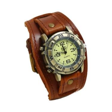 Imagem de Relógio De Quartzo Vintage Feminino Com Pulseira De Couro, Relógio Cas