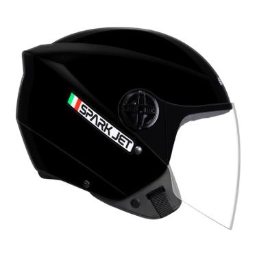 Imagem de Capacete Ebf Spark Jet Preto Brilhante