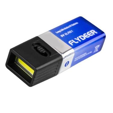 Imagem de Lanterna de LED 9 Volts Acampamento Tamanho Compacto Ultra Brilhante com 6 Emitidores Modos Alto Baixo Interruptor Toggle ABS