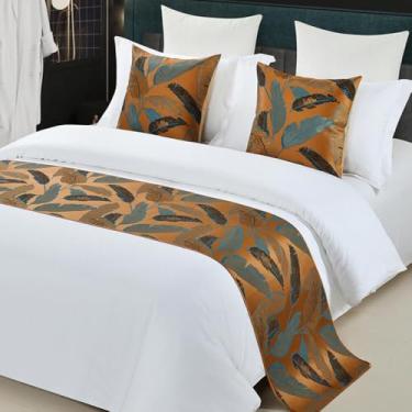 Imagem de Camas e cachecol de jacquard, capa protetora de cama king de luxo, antiderrapante, sem rugas, decoração multiuso, perfeita para estilo de quarto de hóspedes - tipo 03||50 * 180 cm para cama de 1,2 m