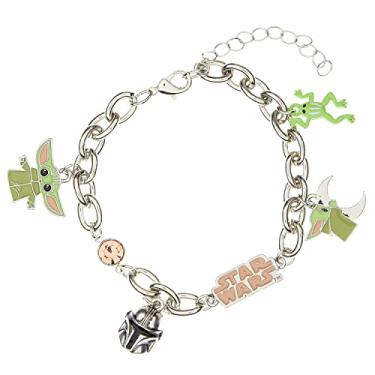 Imagem de Bioworld Star War The Mandalorian Grogu Baby Yoda Pulseira com pingente de corrente