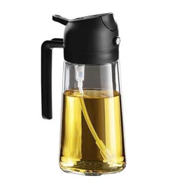 Imagem de Spray e Dosador de Azeite 3 em 1 Borrifador Galheteiro 500ml para Óleo Vinagre Molhos e Temperos Controle Preciso para Saladas Churrasco Air Fryer Frituras Elegante Prático Econômico Saudável Versátil