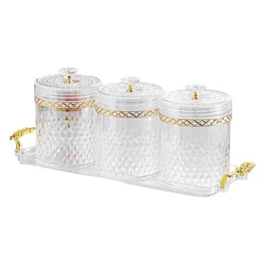 Imagem de Generic Organizador de Potes para Alimentos, Suporte Reutilizável, Utensílio de Cozinha com Tampa Hermética, Lata e Multifuncional para Especiarias, Claro