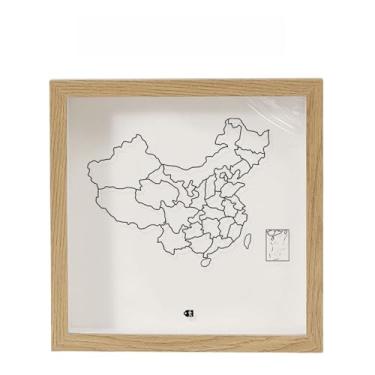 Imagem de Generic Caixa de exibição multifuncional para ingressos, com compartimento para guardar lembranças, ideal para filmes, eventos esportivos e shows, Madeira 29x29cm