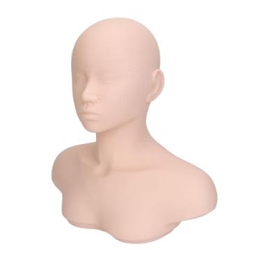 Imagem de Luqeeg Cabeça de Manequim Multifuncional Versátil Modelo de Material Macio de Alta Densidade para Treinamento de Beleza, Massagem, Acupuntura, Ombro