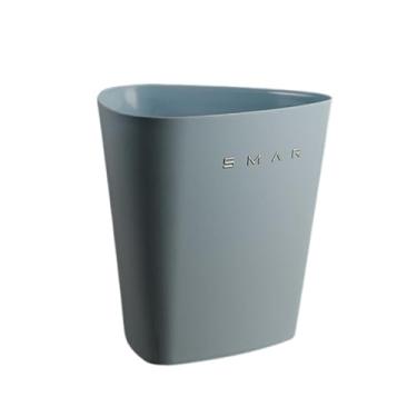 Imagem de SiaBiced Lixeira Triangular Moderna E Criativa com Tampa Aberta, Ideal para Sala de Estar, Quarto, Escritório E Casa, Azul, Tamanho real