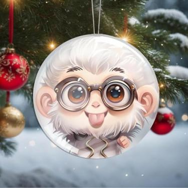 Imagem de Enfeites de Natal com cristais de animais, enfeites de árvore de Natal feitos à mão, decoração de carro e casa - presentes de Natal, decoração de artesanato em acrílico, ideias de troca de presentes